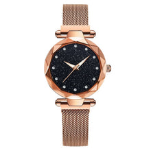 Load image into Gallery viewer, Rose Gold Magnetic Quartz Wrist Watches For Ladies Diamond Female