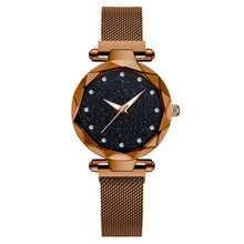 Load image into Gallery viewer, Rose Gold Magnetic Quartz Wrist Watches For Ladies Diamond Female